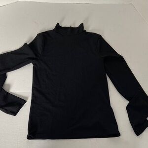 TopShop Semi-sheer Mock Neck Long Sleeve Shirt